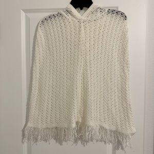 Lace shawl cover with hood